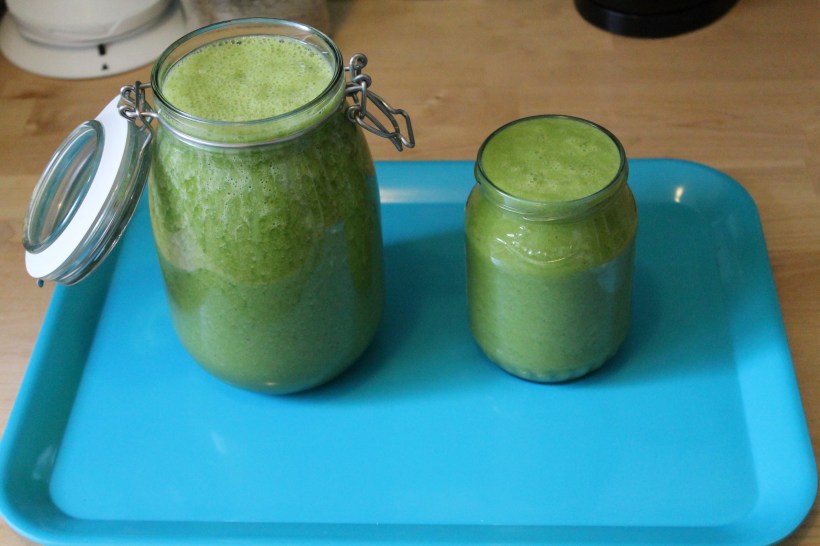 Bananenspinatmandarinensmoothie ;-)